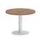 First Стол журнальный круглый KSJ-1 Дуб Табак/Металл Белый 600*600*450