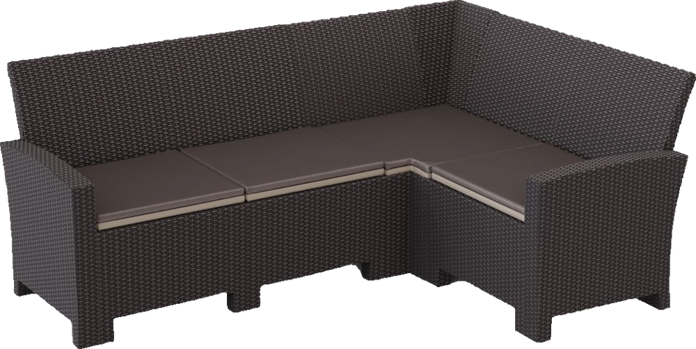 Угловой диван под ротанг Калифорния “California“ 188х136 см 4 места с подушками