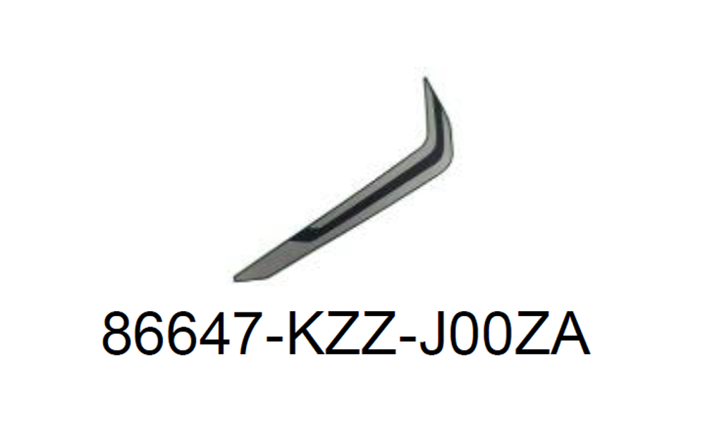 86647-KZZ-J00ZA. STRIPE D, R. MIDDLE COWL *TYPE1*. Honda CRF250Rally, Sticker OEM