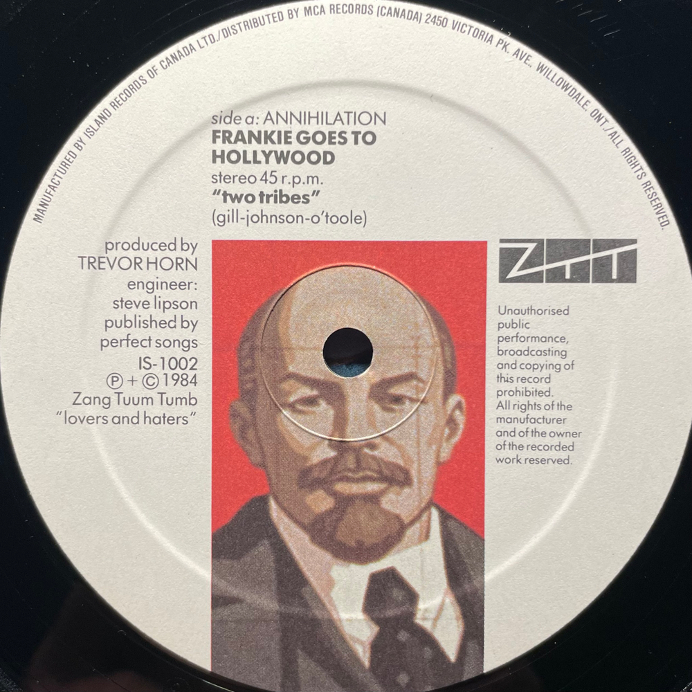 Frankie Goes To Hollywood ‎– Two Tribes (Канада 1984г.) 12", 45 RPM