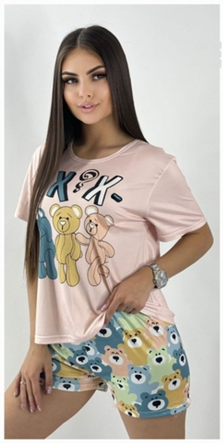 Пижама жен. б/в шорты+футболка В0128