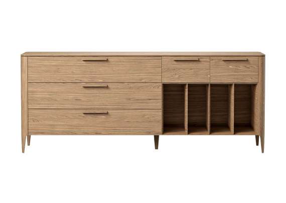 Тумба Type oak 5 ящиков 4 полки ширина 200 см (натуральный дуб)