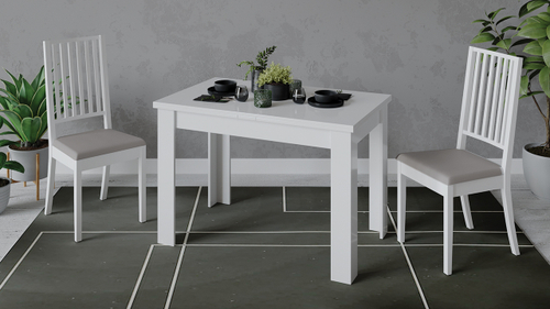 Промо тип 4 Стол раздвижной (Белый/Белый)