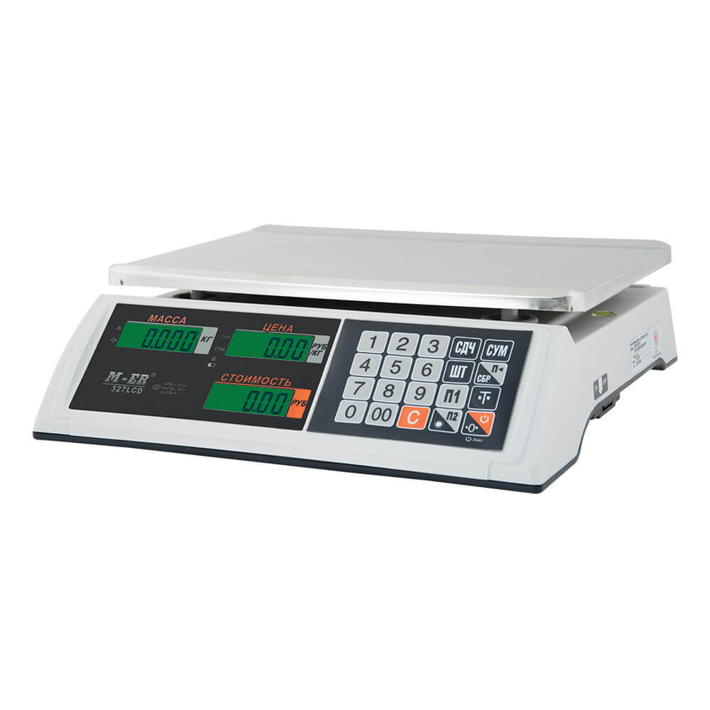 Торговые настольные весы M-ER 327 AC-32.5 Ceed LCD Белые