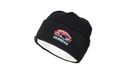 Шапка Alaskan флисовая  Black Salmon черная (AWCBSB)