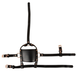 Черный намордник с кляпом-шаром Head Harness With A Gag (Цвет: черный)