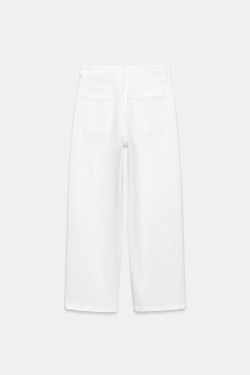 ZARA ДЖИНСЫ Z1975 STRAIGHT С ВЫСОКОЙ ПОСАДКОЙ, БЕЛЫЙ