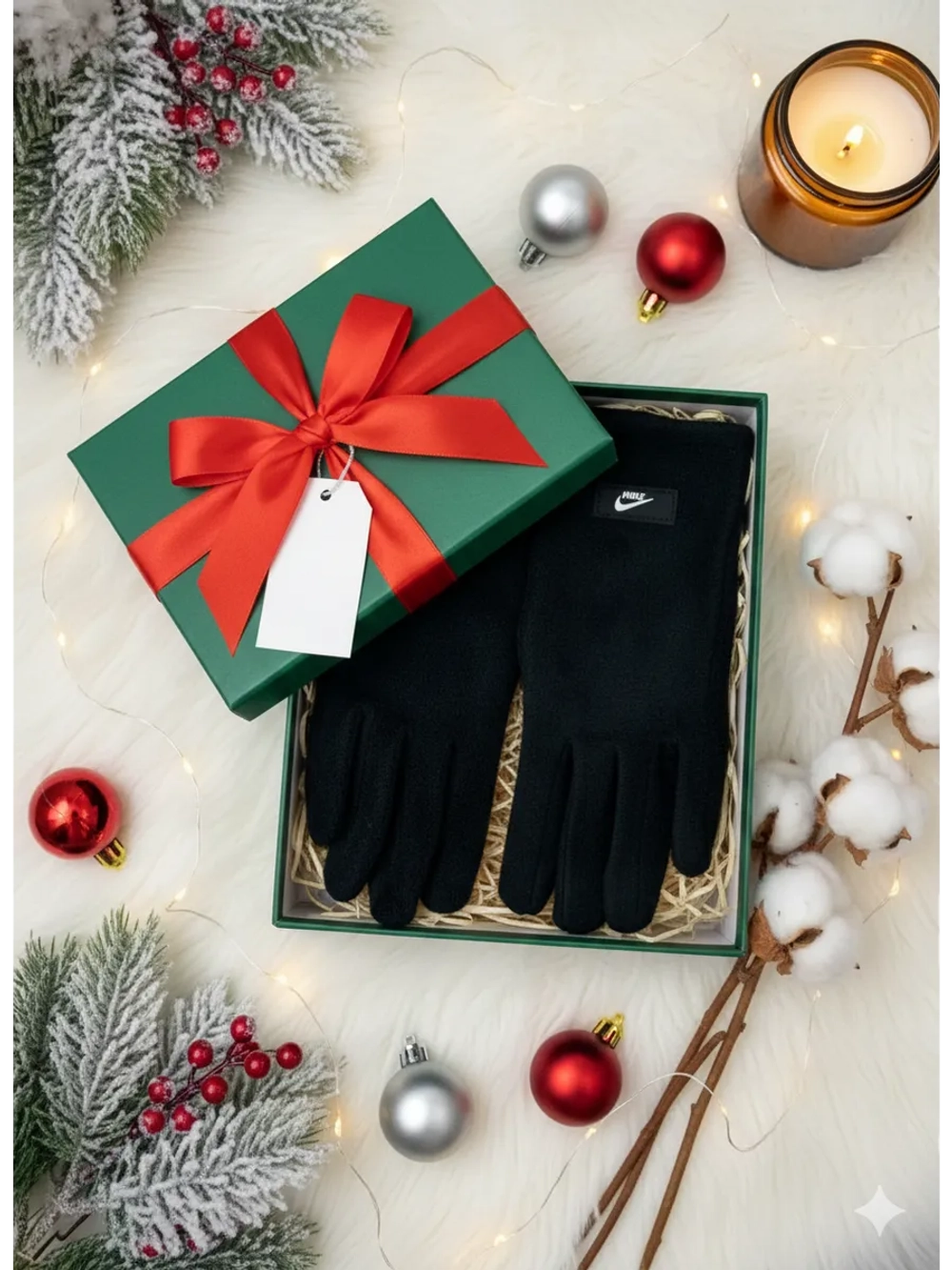 тёплые флисовые перчатки мягкие зимние удобные