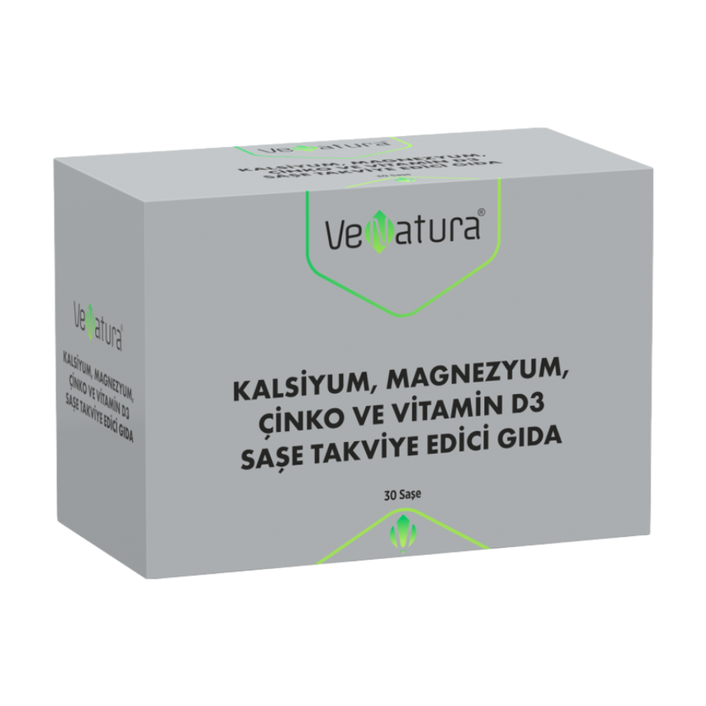 Комплекс витаминов Кальций, Магний, Цинк 30 саше (VeNatura)