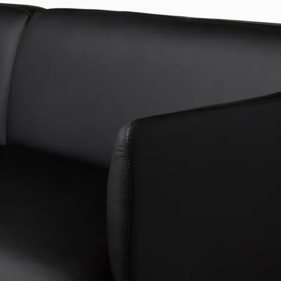 Диван Bisq, 211 см, черная кожа