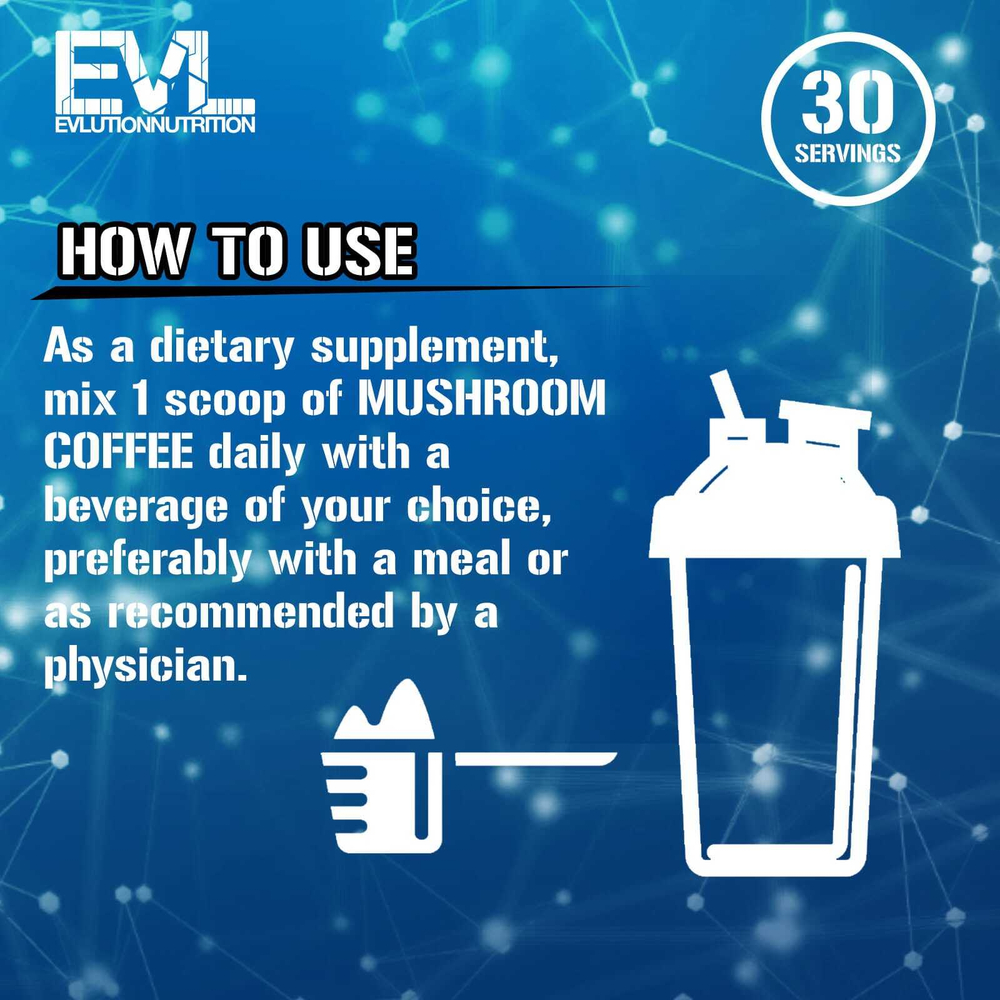 EVLution Nutrition, Mushroom Coffee, холодный кофе, 120 г (4,2 унции)