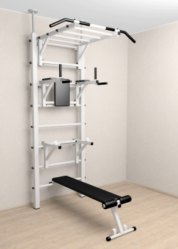 Шведская стенка Sv Sport враспор (Турник рукоход/Брусья/Стойка/Скамья)