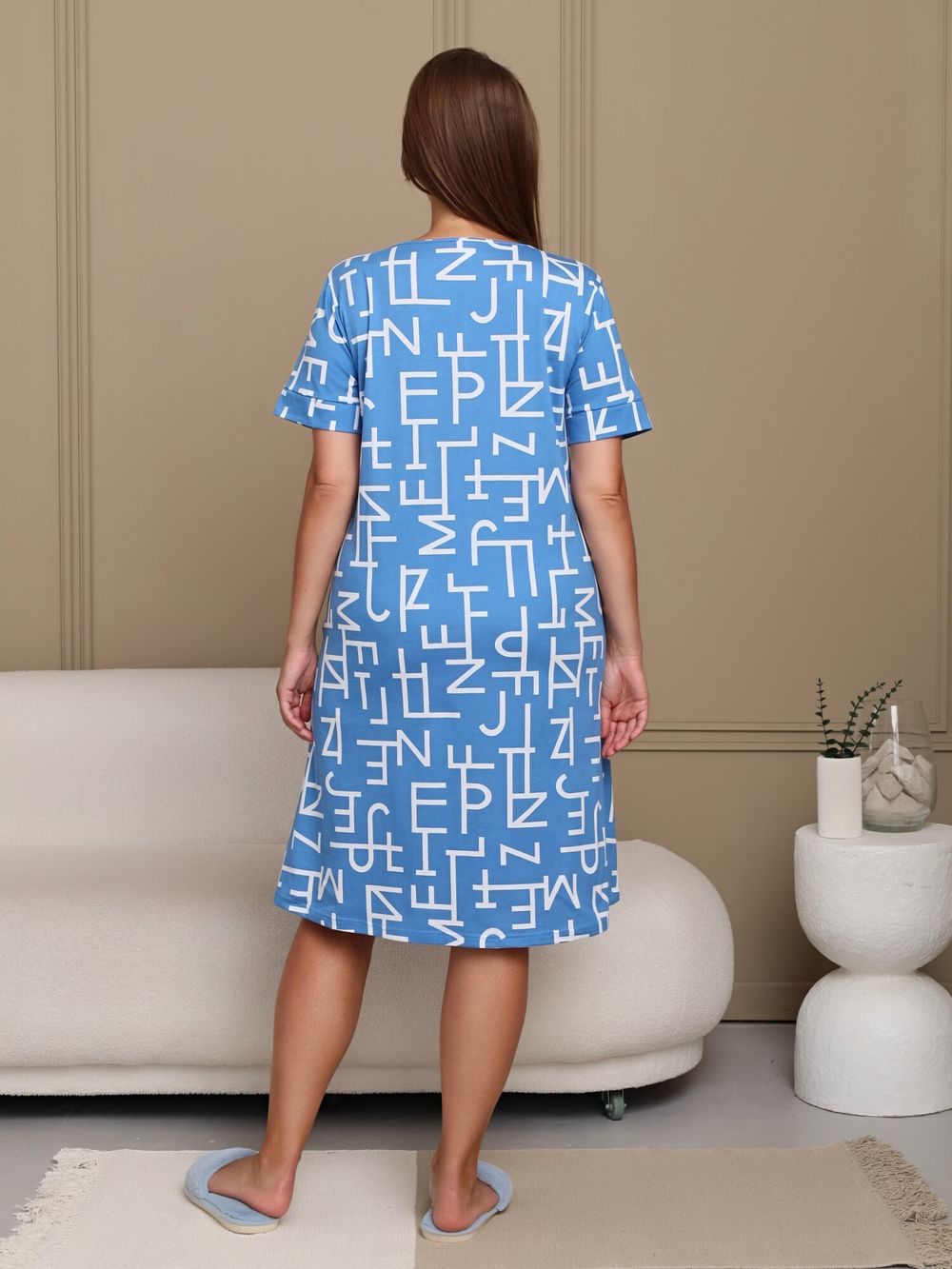 Халат Мотивы Виотекс ГОЛУБОЙ (Акция)