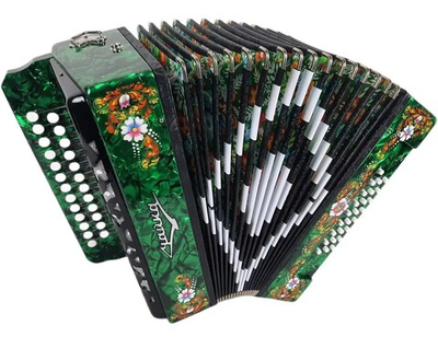 ГАРМОНЬ "ЧАЙКА-204" (S6ХL), ЦВЕТ ЗЕЛЁНЫЙ