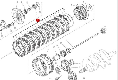 Ducati Комплект сцепления V4 19020521A