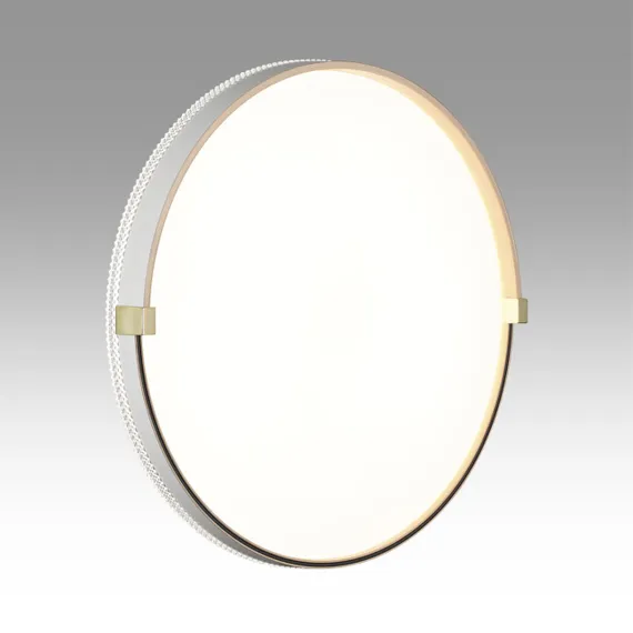 7646/EL PALE SN 189 Светильник пластик/золотой LED 70Вт 3000-6000К D490 IP43 пульт ДУ OLIDI WHITE