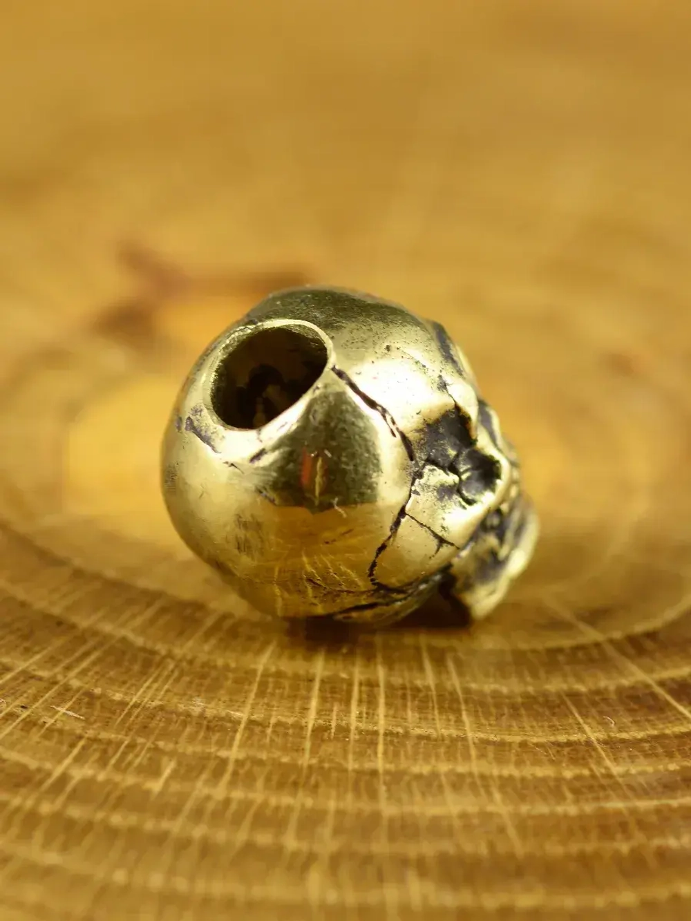 Бусина «Череп» из латуни