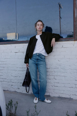 ZARA БОМБЕР ИЗ МЯГКОЙ ТКАНИ, ЧЕРНЫЙ