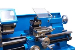 Настольный токарный станок по металлу WEISAN WM210F400. Мини станок для сверлильных и торцевых работ для дома, гаража и мастерской.