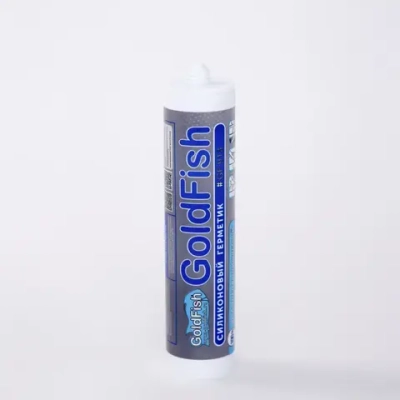 Герметик силиконовый, аквариумный ГОЛД ФИШ водонепроницаемый, для изготовления и ремонта аквариумов, чёрный 300 мл