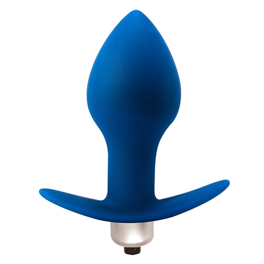 Синяя анальная пробка с вибрацией 9,5см Lola Games Flash Hugo 9009-01Lola