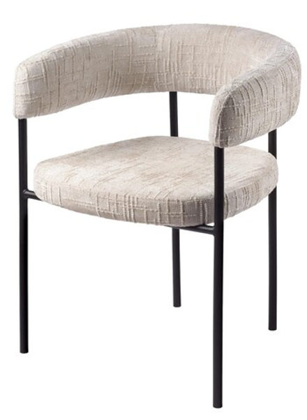 Стул М-City DISAUR Стан, H-09 Светло-серый, Велюр, Черный каркас