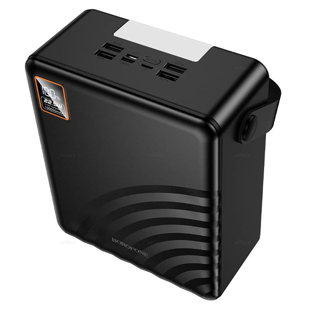 Borofone BJ85 Myriad портативный аккумулятор 22.5W+PD20W+лампа (100000mAh) (black)