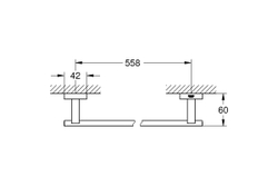 Держатель для банного полотенца Grohe Essentials Cube 600 мм 40509001