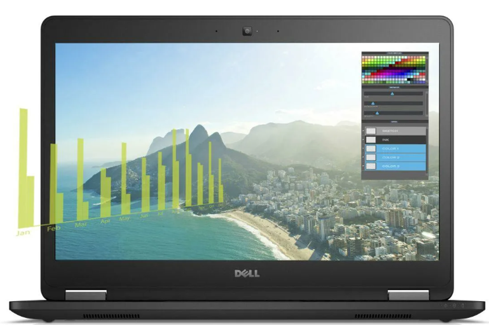14" Ноутбук Dell E7470 IPS (1920x1080, Intel Core i5-6300U, RAM 8ГБ,SSD 256ГБ, Intel HD Graphics 520, Win 10Pro)