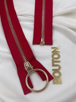 Молния красная с золотистым массивным кольцом