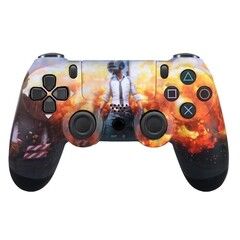 Джойстик беспроводной DualShock №23 для PlayStation 4  с рисунком PUBG Battlegrounds (Черно-желтый)