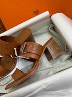 Женские сандалии Hermes Kute в коричневом цвете