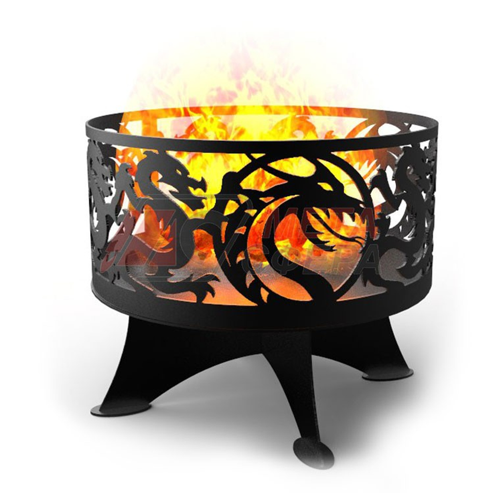 Чаша костровая Драконы кольцо