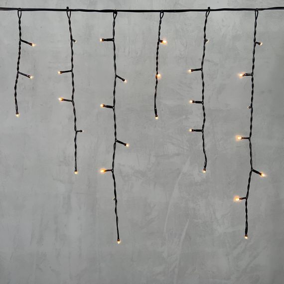 Светодиодная бахрома 4,9*0,5 м., 240 экстра теплых белых LED ламп, черный провод ПВХ, Beauty Led (PIL240-11-2EWW)