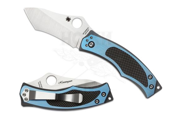 Складной нож Spyderco Vrango C201TIBLP c клинком из стали CPM-S30V, рукоять титан