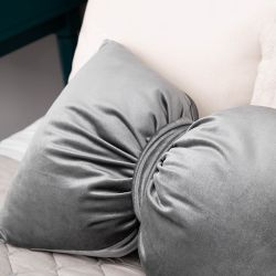 Подушка декоративная Бант Серый