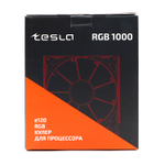 Кулер для процессора TESLA 1000RGB, 1х120мм, 800~1800rpm, 4-pin, Al+Cu, серебристый/RGB, 60CFM, 25дБ, 4-PIPE, TDP 170Вт, INTEL 1700/1200/115x/775/1366, AMD AM5/AM4/AM3(+)/AM2(+)/FM2(+)/FM1/754/940/939 (TSL-1000-RGB)
