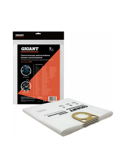 Мешок-пылесборник синтетический трехслойный до 35л, 5шт Gigant AKS-07