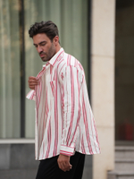 Рубашка в полоску | red-white