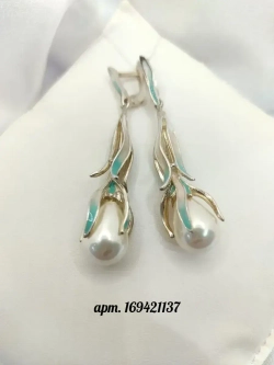 Ювелирное кольцо серебро 925 с жемчугом