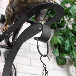 Кронштейн для цветов Кот Welcome Бронза