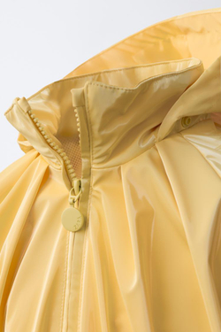 ZARA БЛЕСТЯЩИЙ ДОЖДЕВИК WATER RESISTANT, ЖЕЛТЫЙ