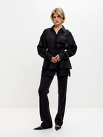 Черная блузка с баской Luna