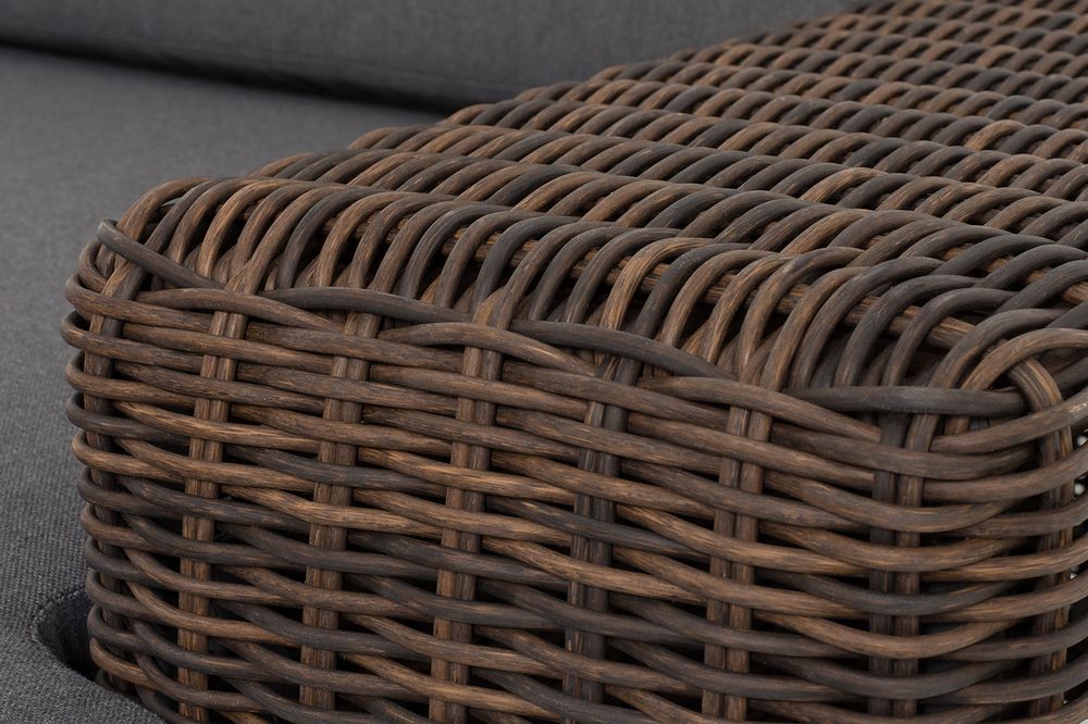 "Капри" кушетка из искусственного ротанга, цвет коричневый