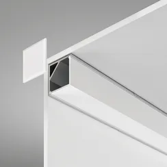 Алюминиевый профиль  накладной угловой  16x16 (Серебро, 2 м), ALM009S-2M Led Strip alm009s-2m