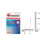 Крючок одинарный HIGASHI Kantuki Keiryu #4 White nickel