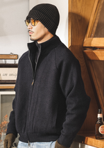 Вязаный шерстяной морозостойкий теплый пуховик для мужчин.