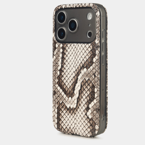 Чехол для iPhone 17 Pro Max - кожа питона, натуральный