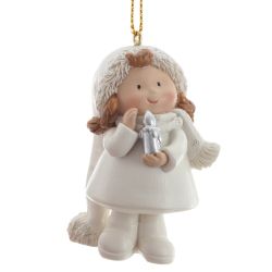 GAEM Фигурка декоративная подвесная "Девочка", L4 W3,5 H6,5 см, 3в.