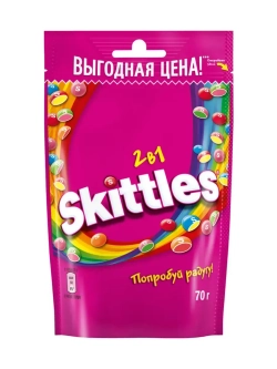 Драже Скитлс 2 в 1 "Попробуй Радугу" 70 г * 3 шт